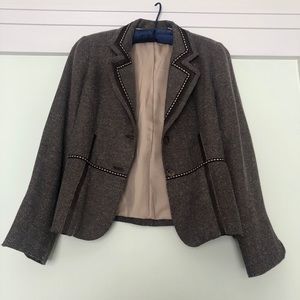 Coldwater Creek brown gold sparkle blazer jacket